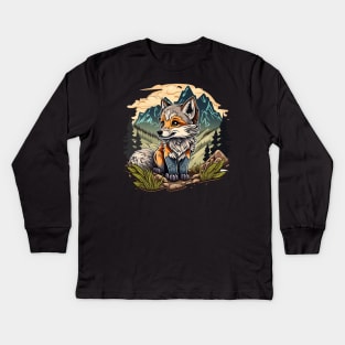 what does the fox actually say | Just a boy who loves foxes Kids Long Sleeve T-Shirt